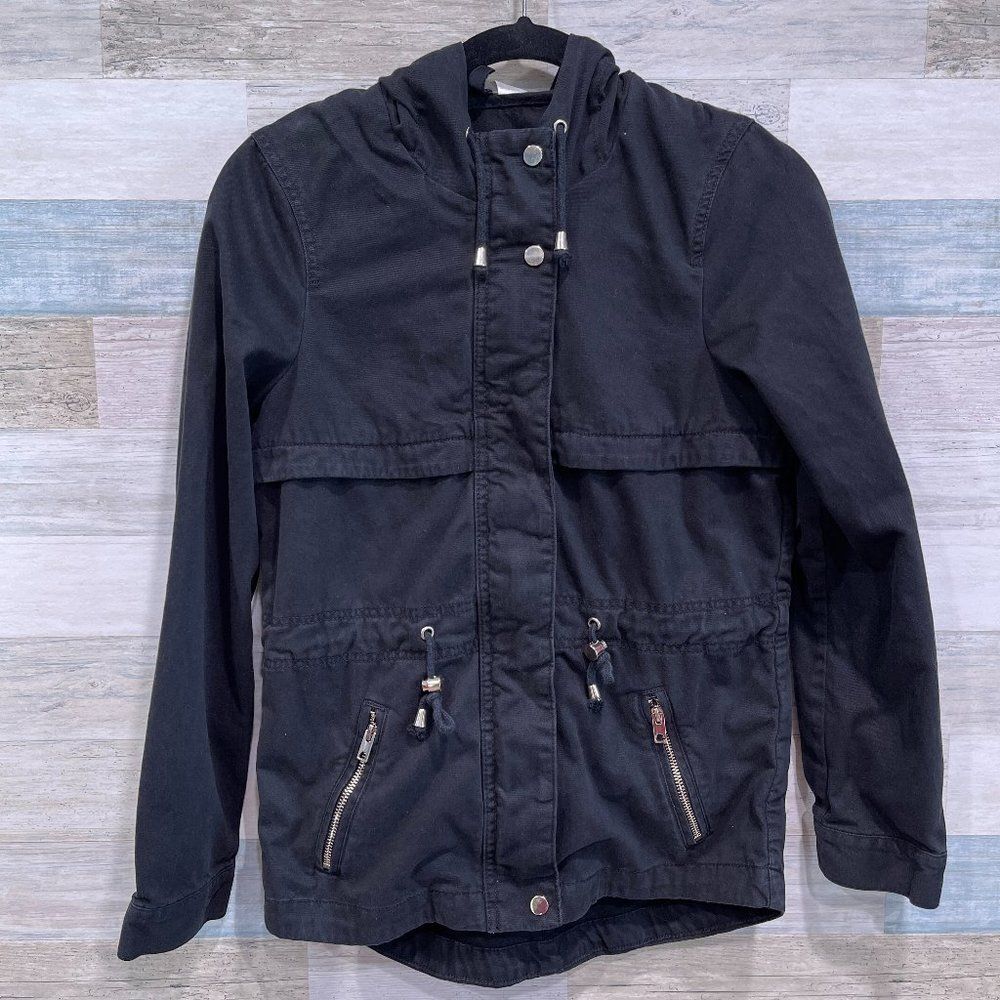 H&M Divided Hooded Utility Jacket Womens US 4